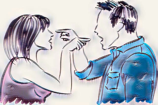 Picture of couple fighting